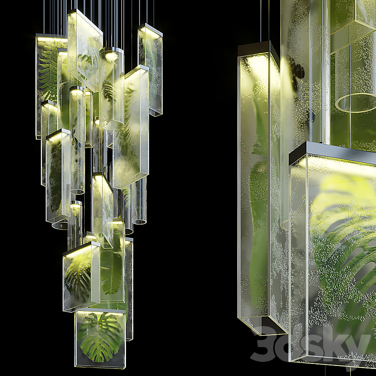 Greenbox – Vargov Design backlit hanging phytomodule 3DS Max Model - thumbnail 1