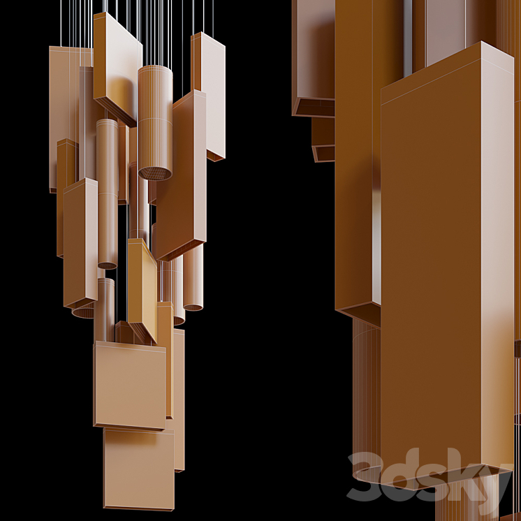 Greenbox – Vargov Design backlit hanging phytomodule 3DS Max Model - thumbnail 2