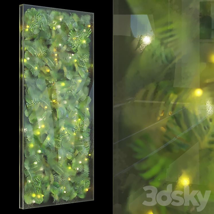 Greenbox – wall-mounted phytomodule with lighting Vargov Design 3DS Max - thumbnail 1