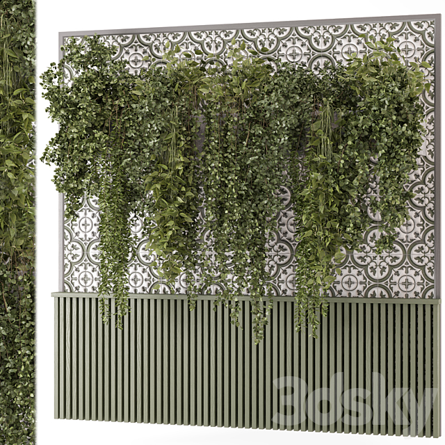 Indoor Wall Vertical Garden Hanging Plants – Set 1626 3ds Max - thumbnail 1