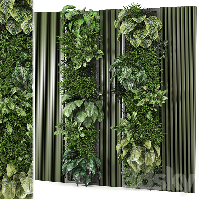 indoor wall vertical garden – Set 953 3ds Max - thumbnail 1