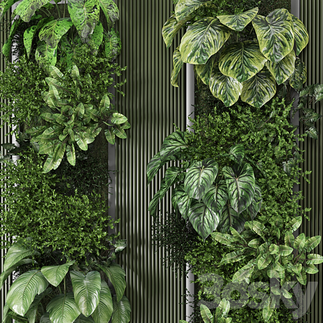 indoor wall vertical garden – Set 953 3ds Max - thumbnail 2