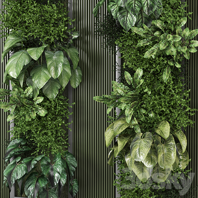 indoor wall vertical garden – Set 953 3ds Max - thumbnail 3