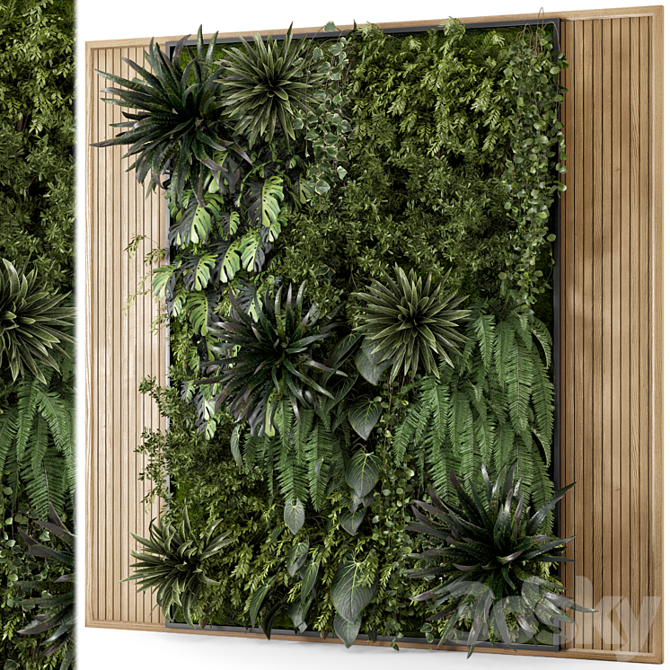 Indoor Wall Vertical Garden Set – Set 1159 3DS Max Model - thumbnail 1