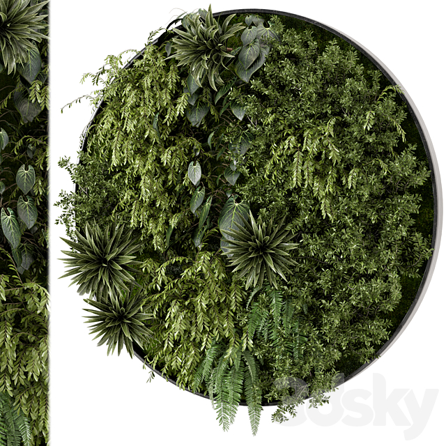 Indoor Wall Vertical Garden Set – Set 714 3DSMax File - thumbnail 2