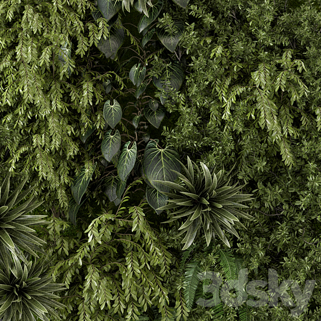 Indoor Wall Vertical Garden Set – Set 714 3DSMax File - thumbnail 6