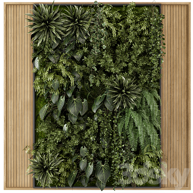 Indoor Wall Vertical Garden Set – Set 728 3DSMax File - thumbnail 2