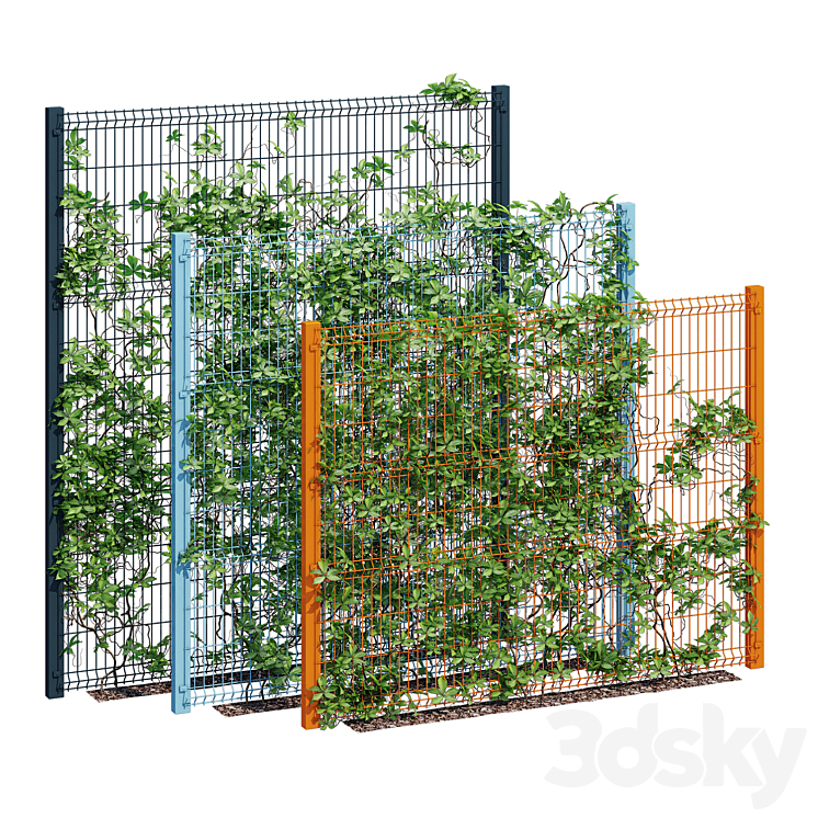 ivy wall eight 3DS Max Model - thumbnail 1