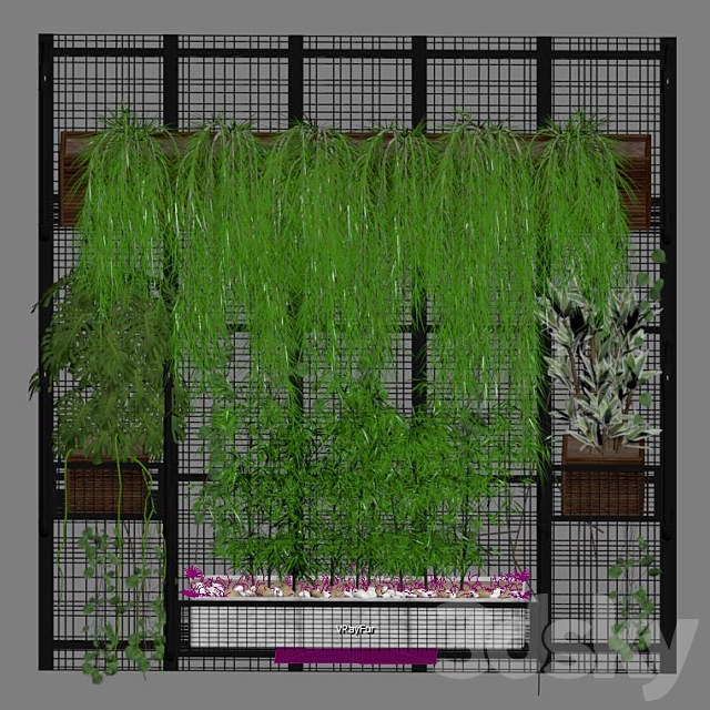 JC Wall Grid Pot 9 3DS Max Model - thumbnail 5