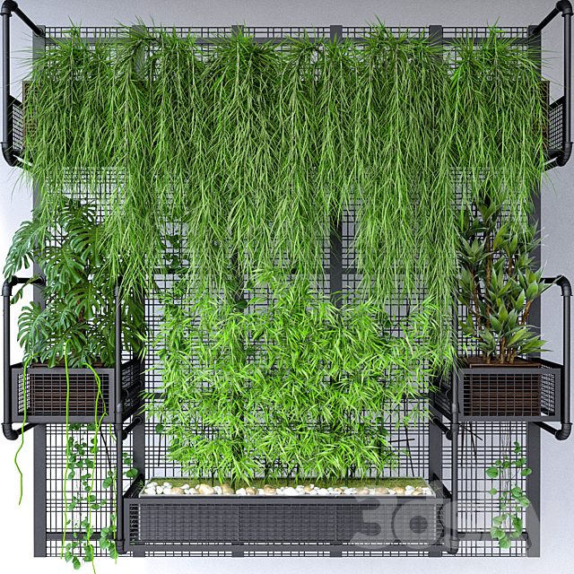 JC Wall Grid Pot 9 3dsMax Model - thumbnail 1