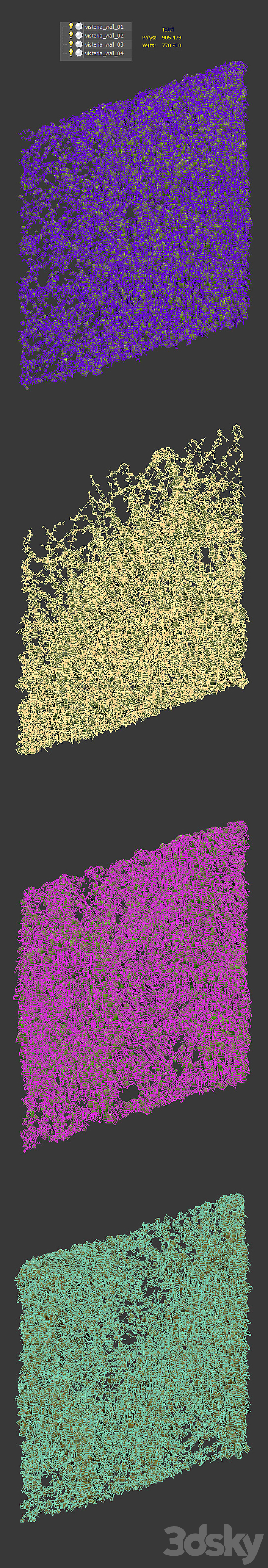 Leaves for walls v4 3DS Max Model - thumbnail 3