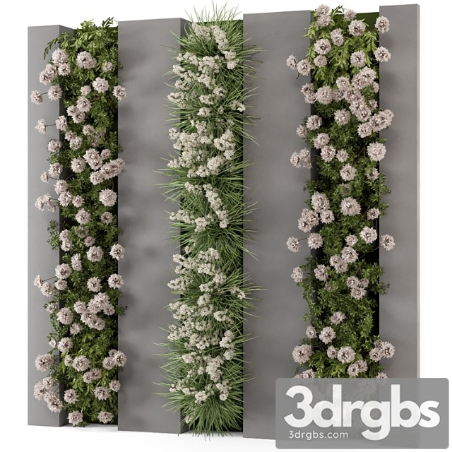 Outdoor Wall Vertical Garden Set Set 1082 3dsmax Download - thumbnail 1