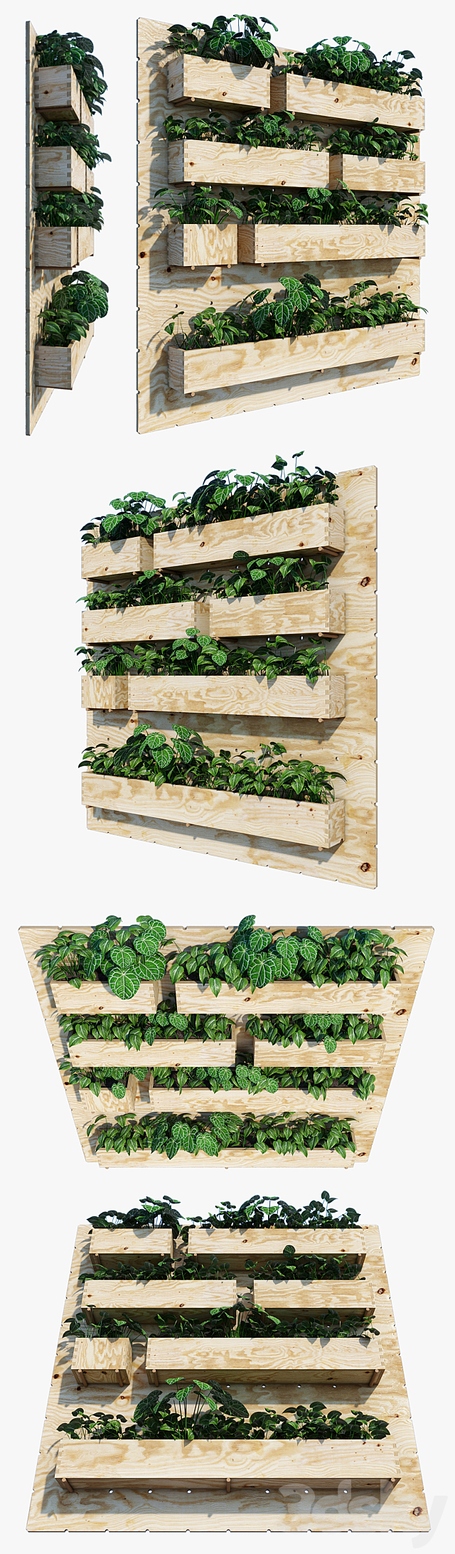 Planter box three 3DS Max Model - thumbnail 2