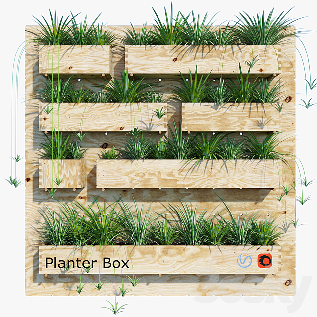 Planter box two 3ds Max - thumbnail 1