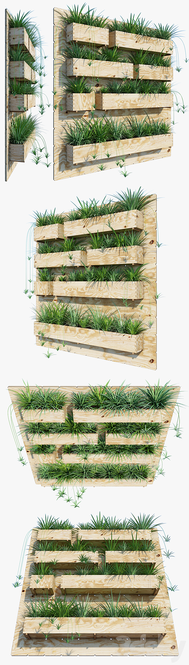 Planter box two 3ds Max - thumbnail 2