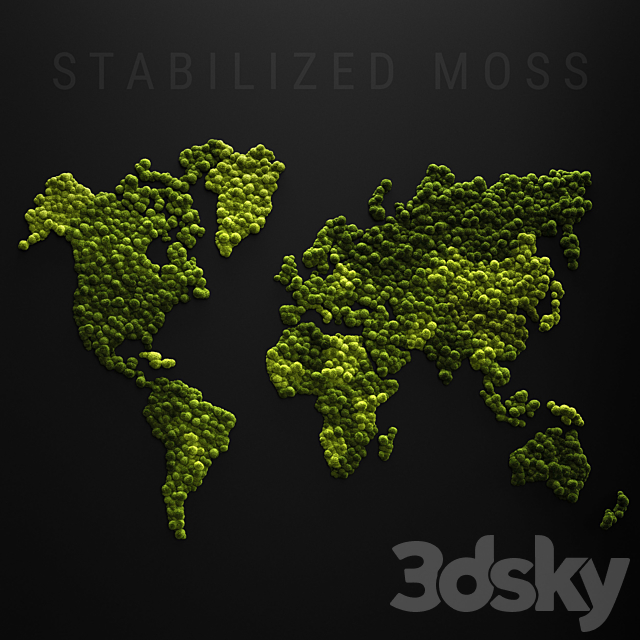 Stabilized moss – world map 3DSMax File - thumbnail 1