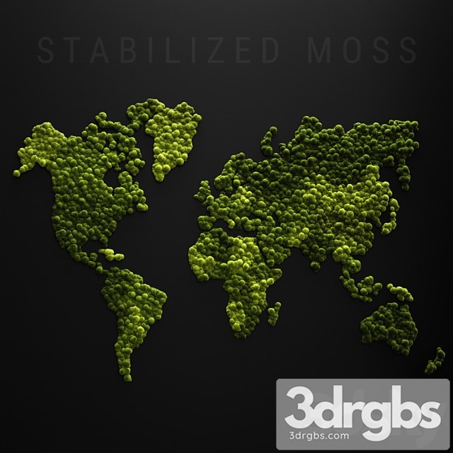 Stabilized moss – world map - thumbnail 1