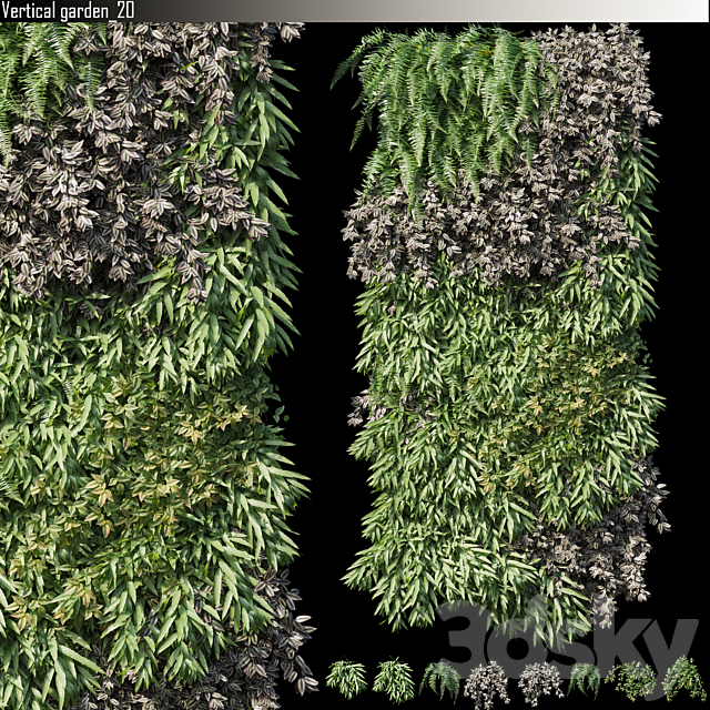 Vertical garden 20 3DSMax File - thumbnail 1