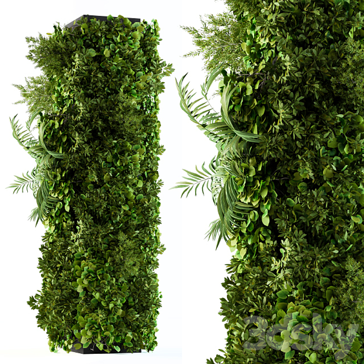 Vertical Garden – Column Plants 3DS Max - thumbnail 2