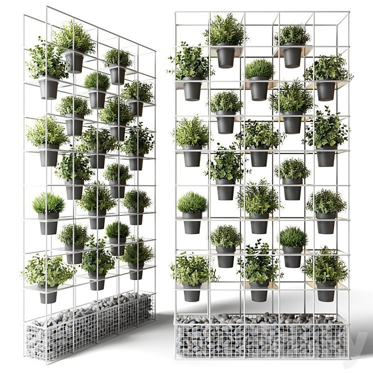 Vertical garden for potted plants 3DS Max Model - thumbnail 1