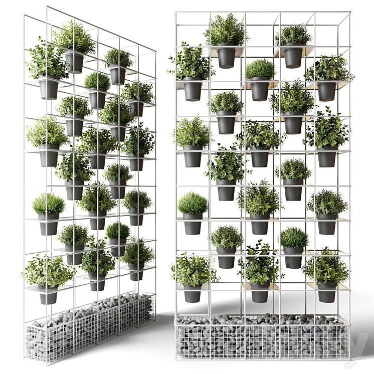 Vertical garden for potted plants 3DS Max - thumbnail 1