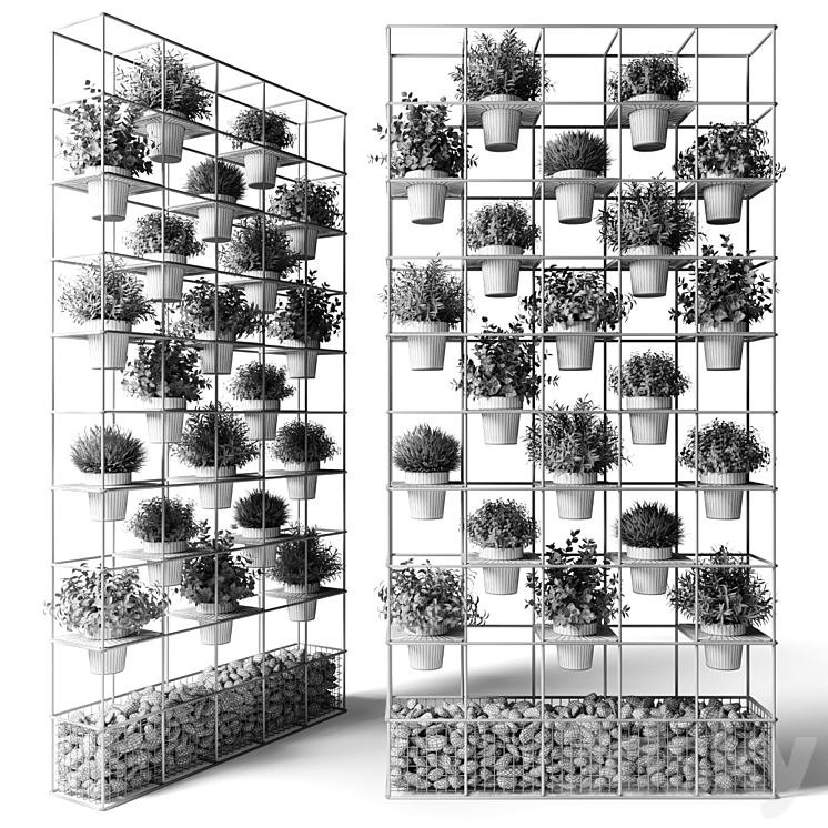 Vertical garden for potted plants 3DS Max - thumbnail 2