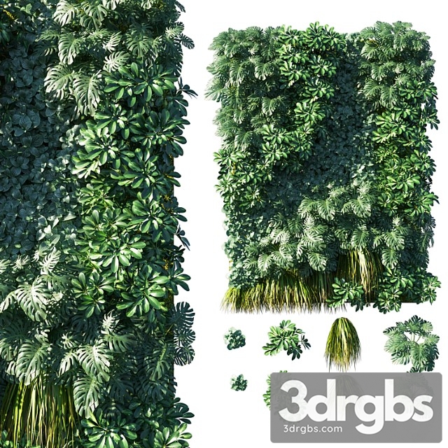 Vertical Garden Green Wall 02 3dsmax Download - thumbnail 1