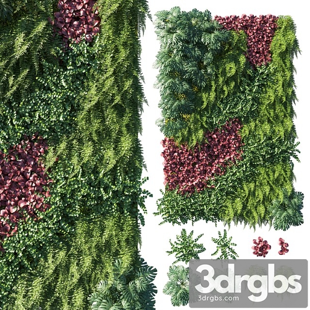 Vertical Garden Green Wall 04 3dsmax Download - thumbnail 1