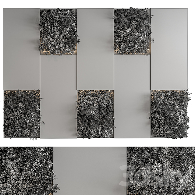 Vertical Garden – Green Wall 77 3DS Max Model - thumbnail 3