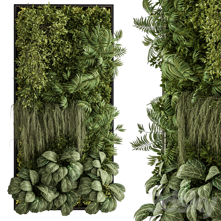 Vertical Garden Metal Frame – Wall Decor 34 3DS Max Model - thumbnail 1