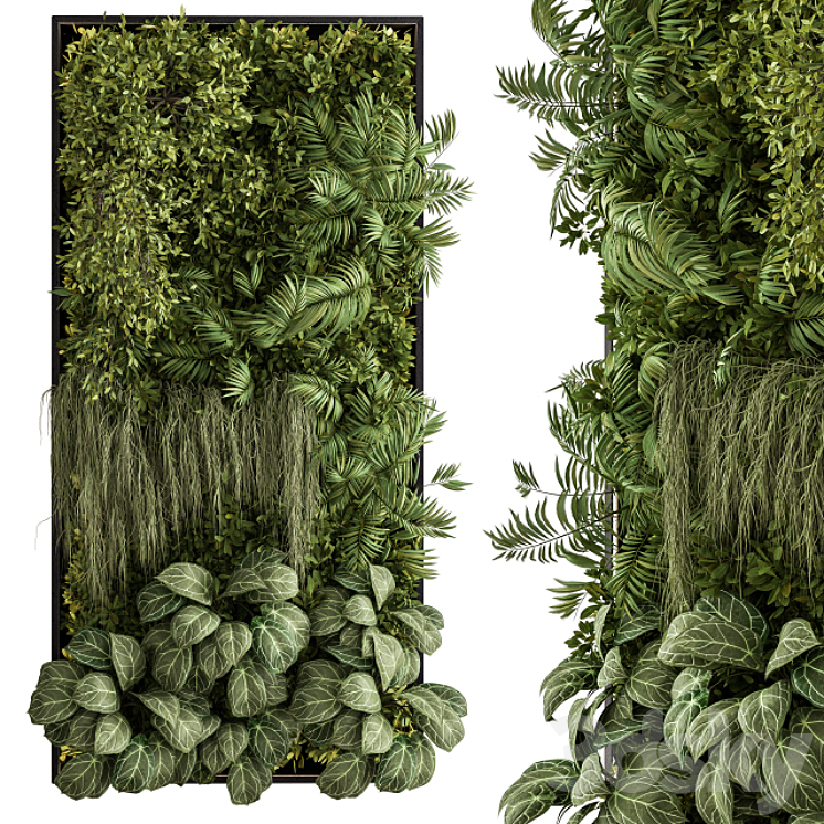 Vertical Garden Metal Frame – Wall Decor 34 3DS Max - thumbnail 1