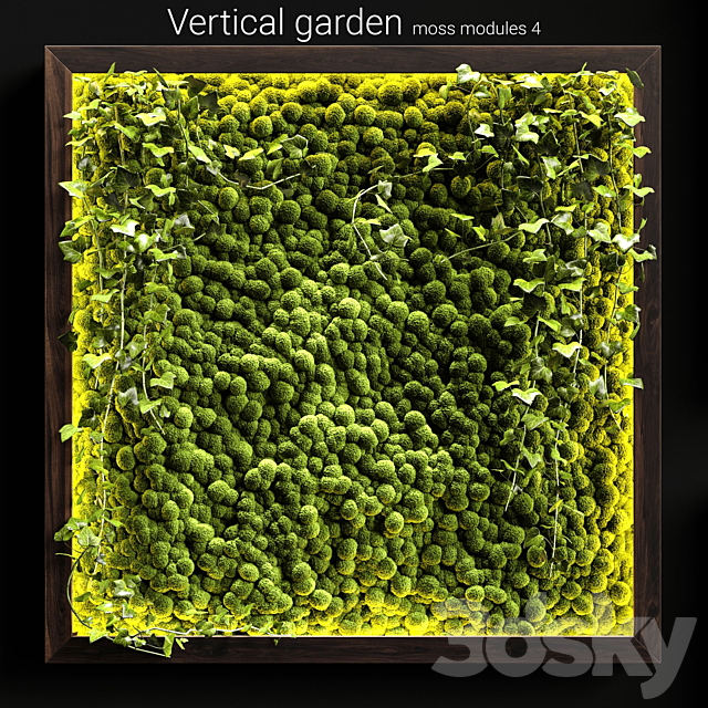 Vertical garden. Moss modules 4 3DSMax File - thumbnail 2