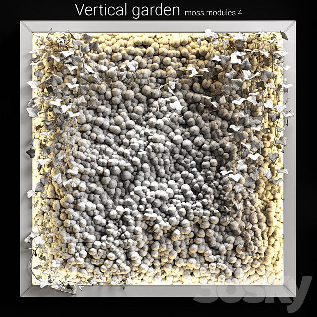 Vertical garden. Moss modules 4 3DSMax File - thumbnail 3