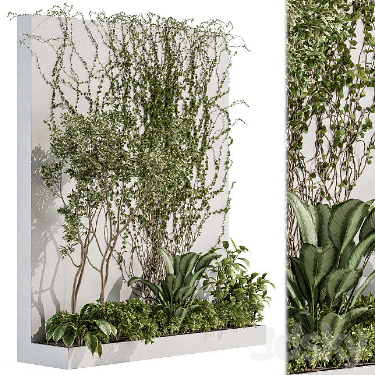 Vertical Garden Outdoor – Wall Decor 41 3DS Max - thumbnail 1