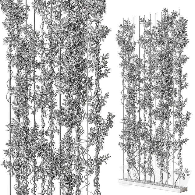 Vertical Garden Partiton – Set 111 3DS Max Model - thumbnail 4