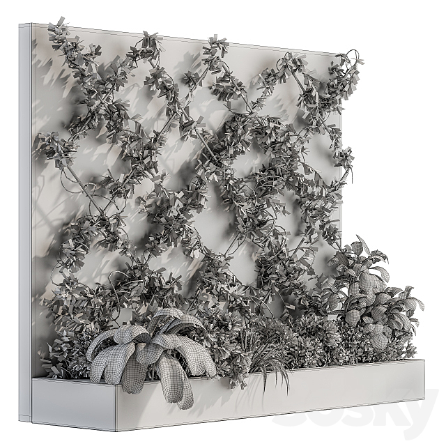 Vertical Garden – Wall Decor 24 3DS Max Model - thumbnail 5