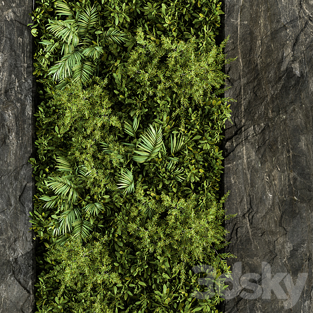 Vertical Garden Wood Frame – Wall Decor 26 3DSMax File - thumbnail 2