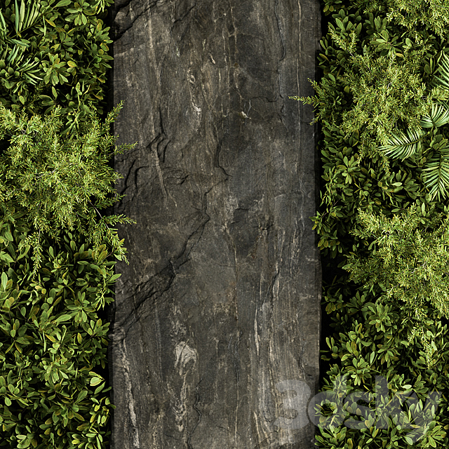 Vertical Garden Wood Frame – Wall Decor 26 3DSMax File - thumbnail 3