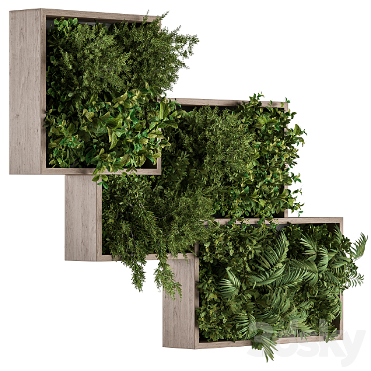 Vertical Garden Wood Frame – Wall Decor 31 3DS Max - thumbnail 1