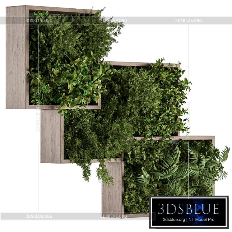 Vertical Garden Wood Frame – Wall Decor 31 3DS Max - thumbnail 3