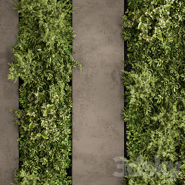 Vertical Garden Wood Frame – Wall Decor 33 3DSMax File - thumbnail 4