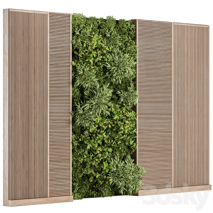 Vertical Garden Wood Frame – Wall Decor 37 3DS Max - thumbnail 1