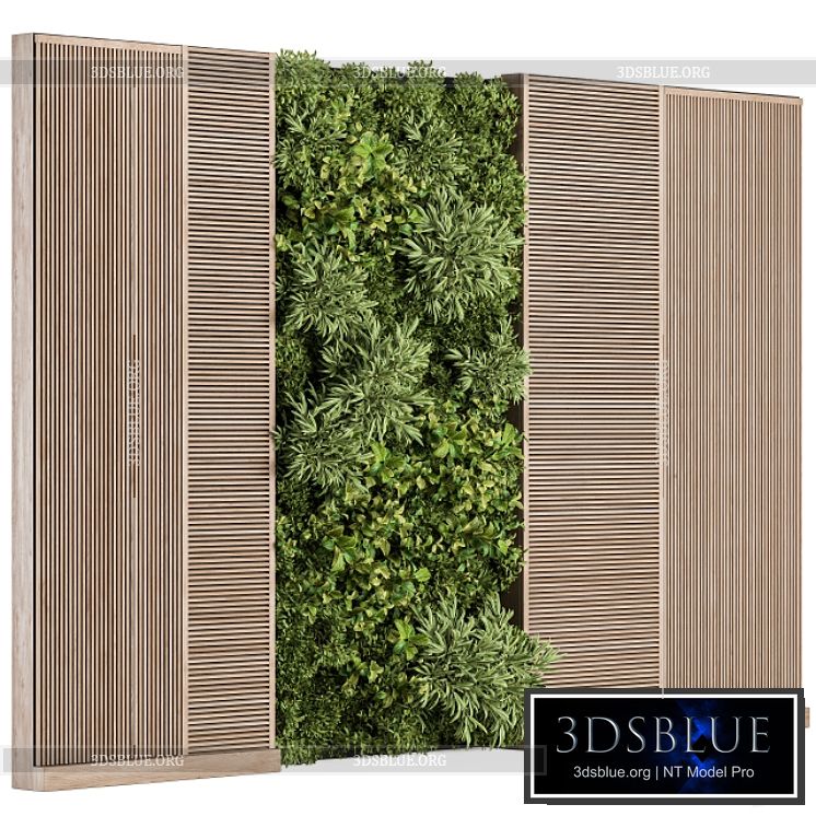 Vertical Garden Wood Frame – Wall Decor 37 3DS Max - thumbnail 3