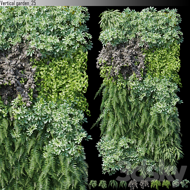 Vertical garden_25 3ds Max - thumbnail 1