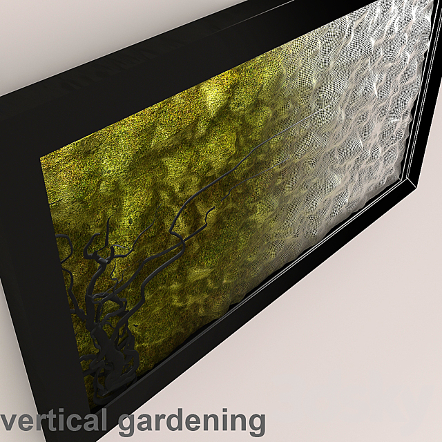 Vertical gardening is stable moss 3DS Max Model - thumbnail 2