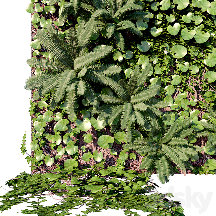 Wall decor panel Vertical Garden 3DS Max - thumbnail 1