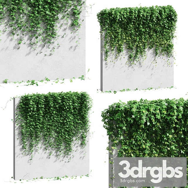 Wall With Grape Leaves 3dsmax Download - thumbnail 1