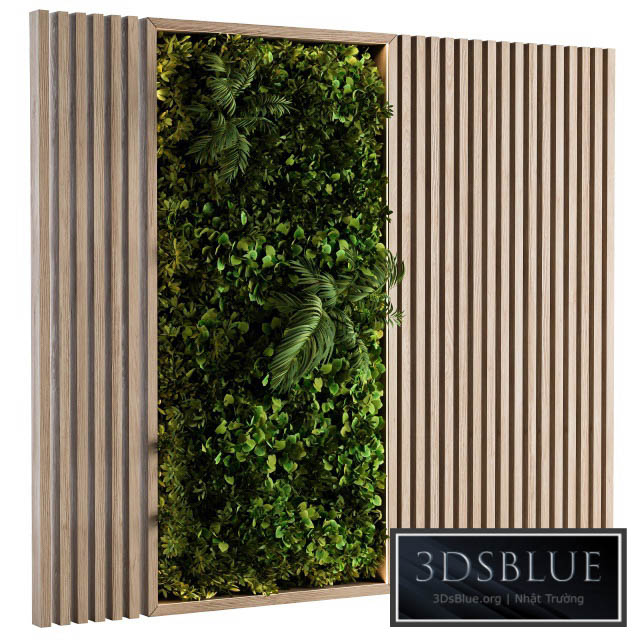 Wooden Vertical Garden – Wall Decor 3DS Max - thumbnail 3