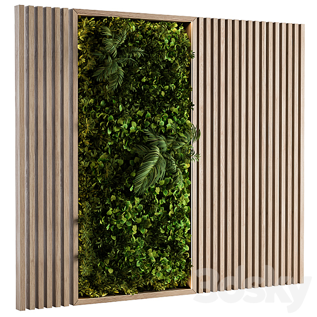 Wooden Vertical Garden – Wall Decor 3DSMax File - thumbnail 1