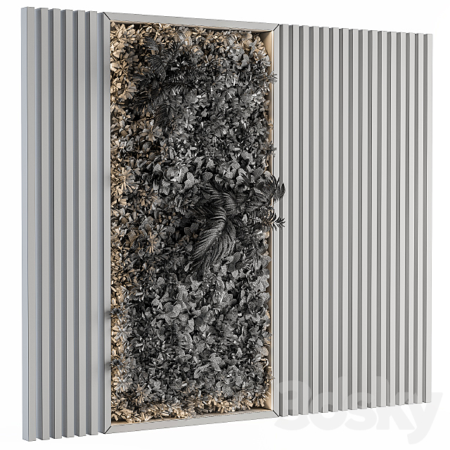 Wooden Vertical Garden – Wall Decor 3DSMax File - thumbnail 2